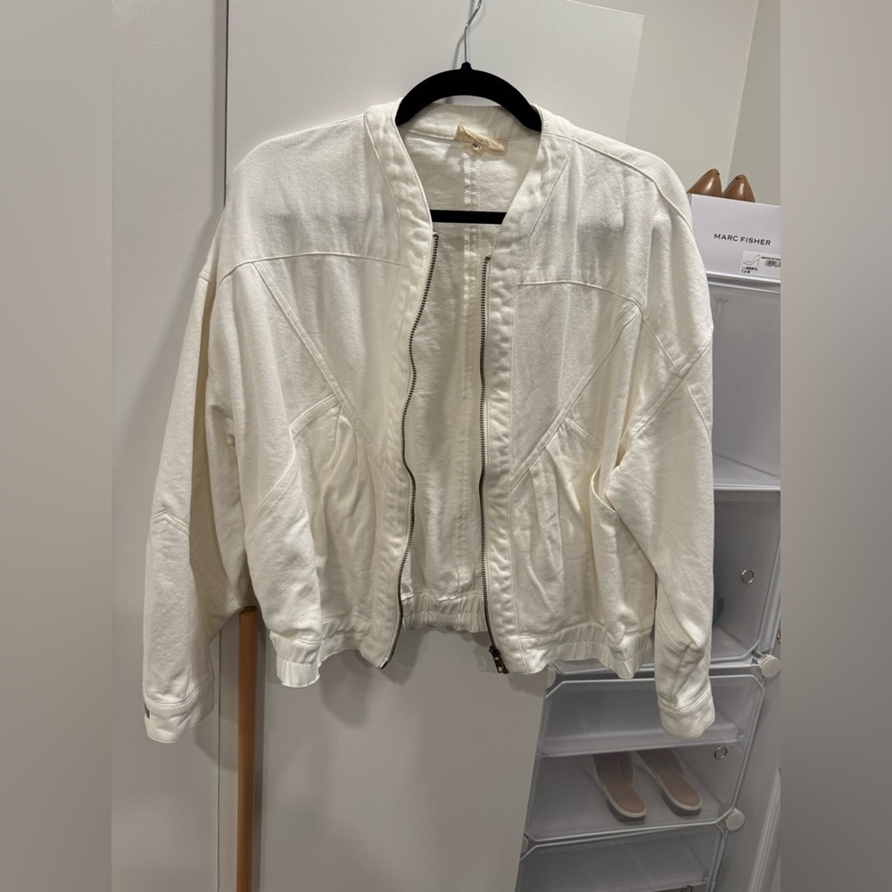 Heritage white bomber jacket